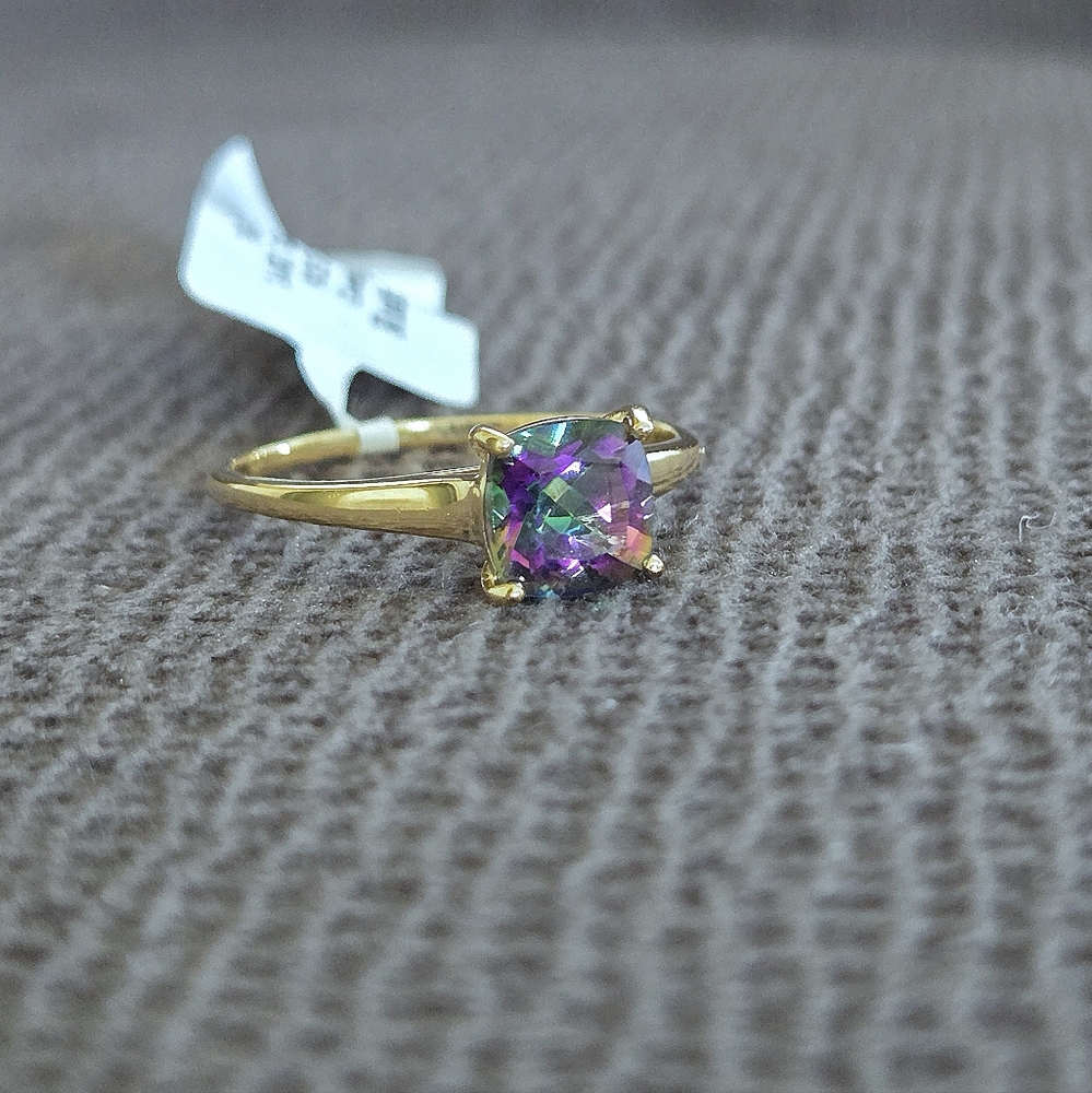 Shivam Cushion Cut Rainbow🌈 Quartz Ring💍 - NWT - Picture 14 of 16